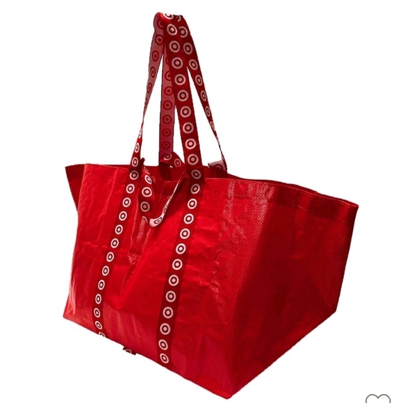 XL Target RUN Reuable Tote Bag Red Bulleye logo pack of 2 - Picture 1 of 3